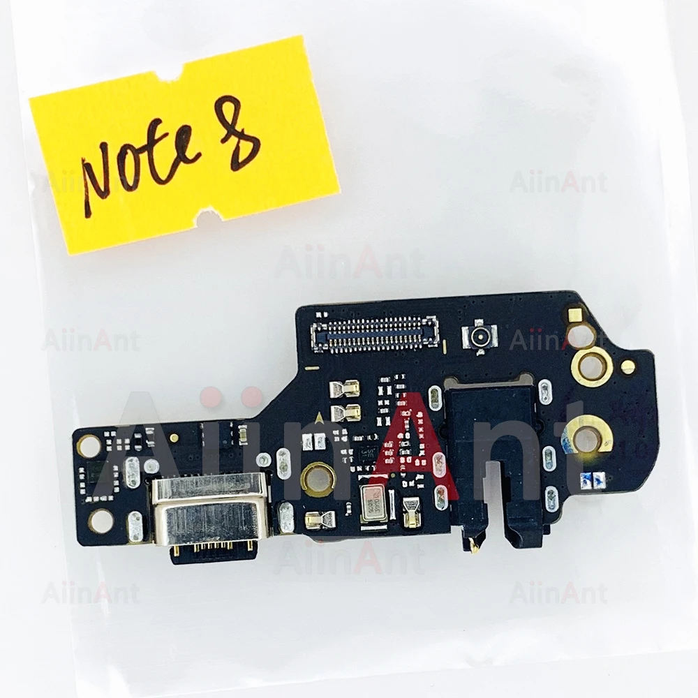 Aiinant Bottom USB Charger Board Dock Connector Charging Port Flex Cable For Xiaomi Redmi Note 8 8A 8T Pro Plus Spare Parts