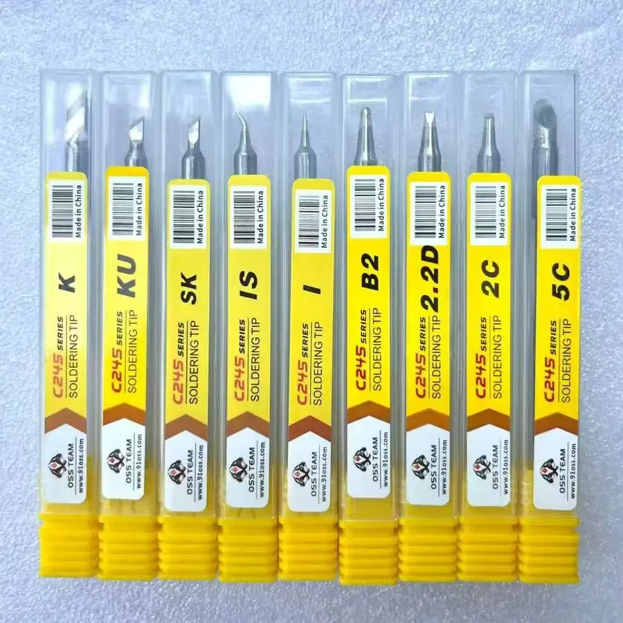 OSS C245 I IS K SK KU Tips Soldering Iron Tip Cartridges Compatible For  T245 Soldering Station Phone Repair Tool