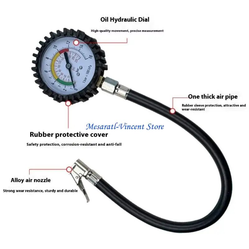 A70F Digital Tire Gauge with BAR KPA Units Portable for Automotive Maintenance