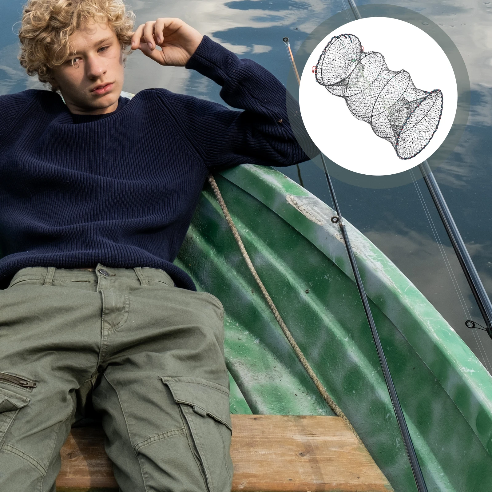 

1pc Spring Loaded Foldable Shrimp Trap Portable Mesh For Crayfish Lobster Freshwater Saltwater Collapsible Cast Portable