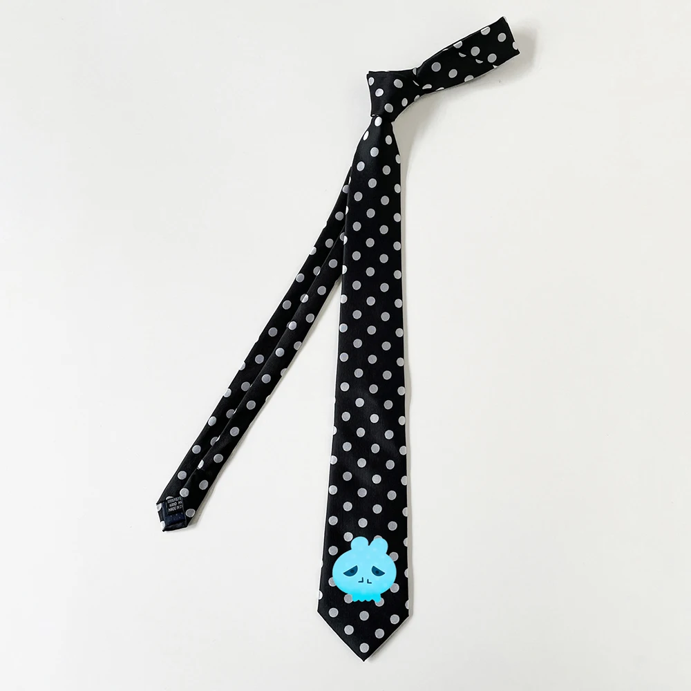 Frankie Stein Cosplay Necktie Unisex Polka dots Skull Neck Tie Cosplay Costume Prop