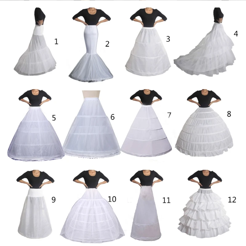 Petticoat Crinoline Slips Hoop Skirt Vintage Underskirt for Gown Dress