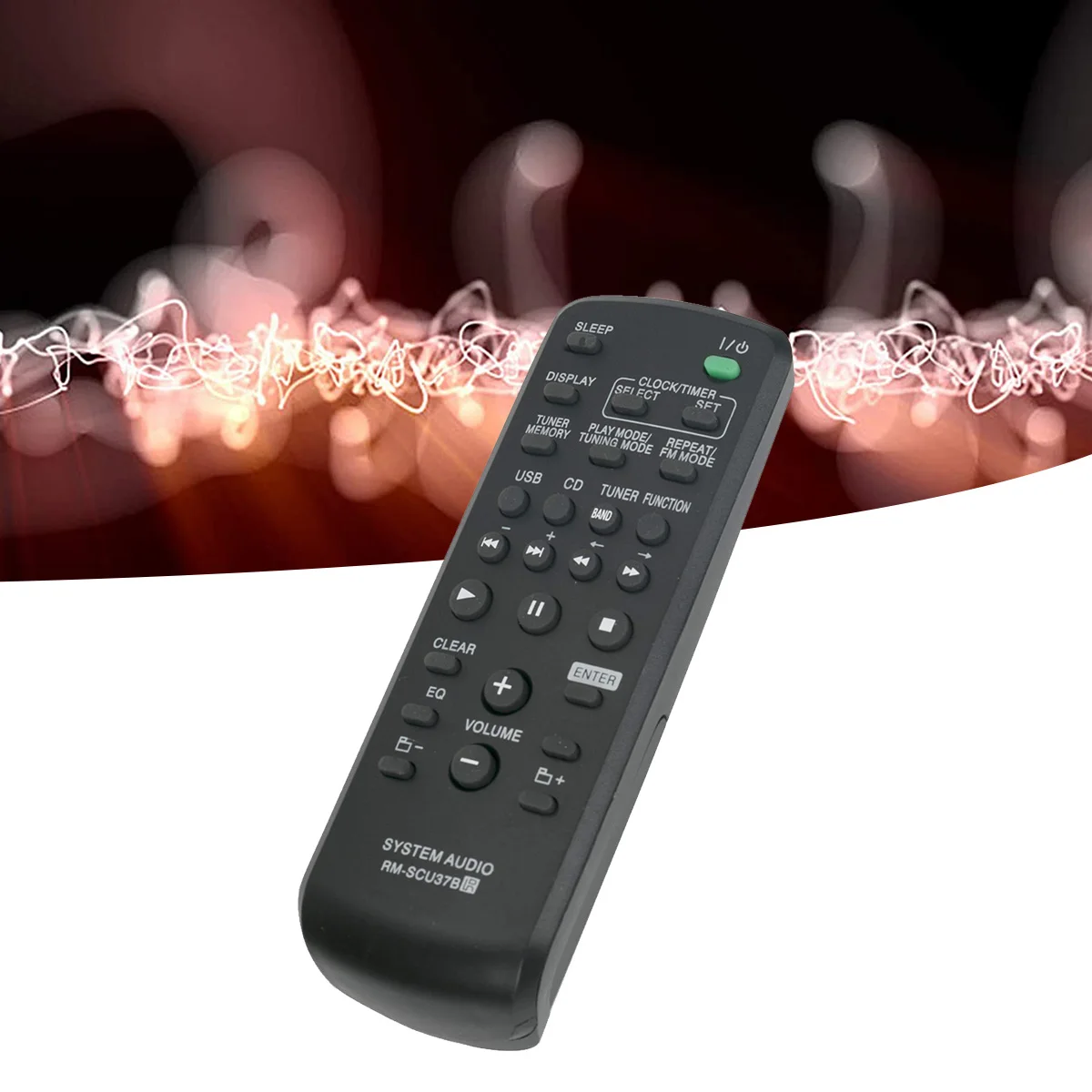 Control Remoto de Repuesto AB25 RM-SCU37B para Sistema de Componentes Mini HI-FI Sony LBT-SH2000 SS-SH2000 CMT-BX3 CMT-BX30R HCD-CBX3 MHC-EX600