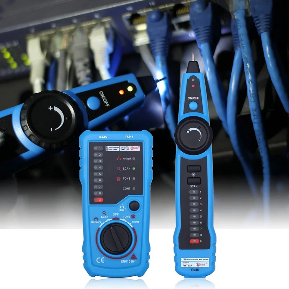 High Quality Network Cable tester Line Finder BSIDE FWT11 RJ11 RJ45 Cat5 Cat6 Telephone Wire Tracker Tracer Toner Ethernet LAN