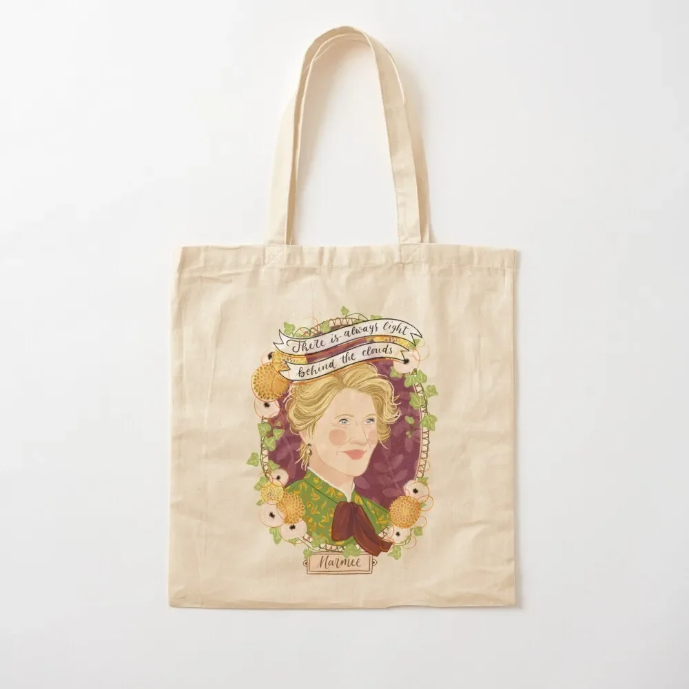 

Little Women potraits: Marmee botanical illustration Tote Bag Canvas stote bag sac pour femme Cloth bag large size bags