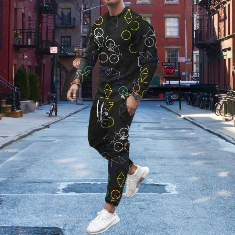 

Мужской летний комплект из 2 предметов, спортивные костюмы, футболка с длинными рукавами и 3d принтом, уличная одежда, повседневная спортивная уличная мужская футболка большого размера, костюм