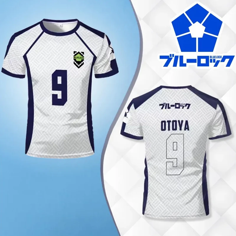 

Japanese Anime Blue Lock NAGI Cosplay New Football Jersey T-shirt 2025 Trend Sports Tops Unisex Casual Loose Tshirt Tee Y2k Tops