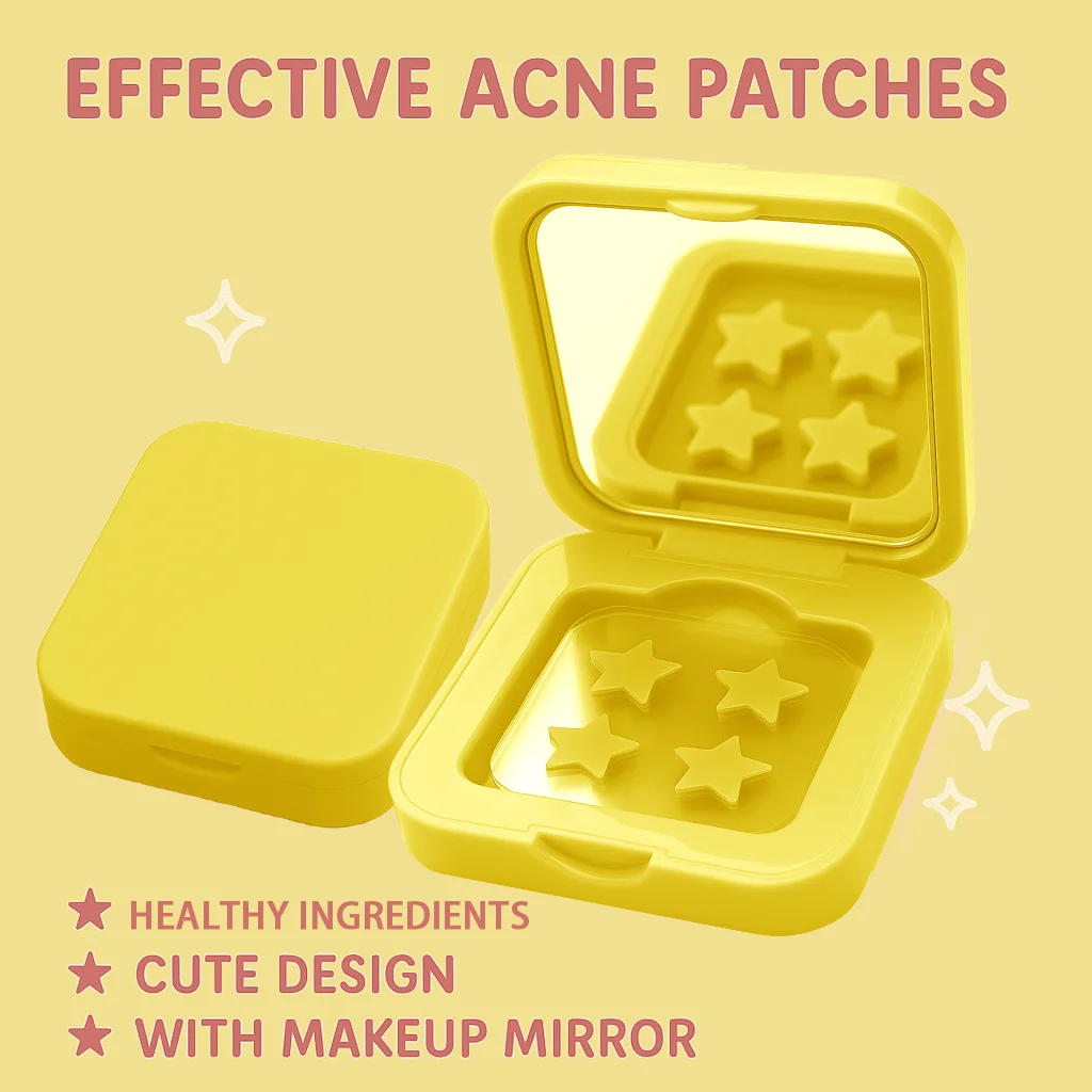 Parche para acné de 60 unidades, parche para cubrir el acné y las flavas, viene con parche para el acné con espejo de maquillaje, pegatinas para manchas faciales y de piel