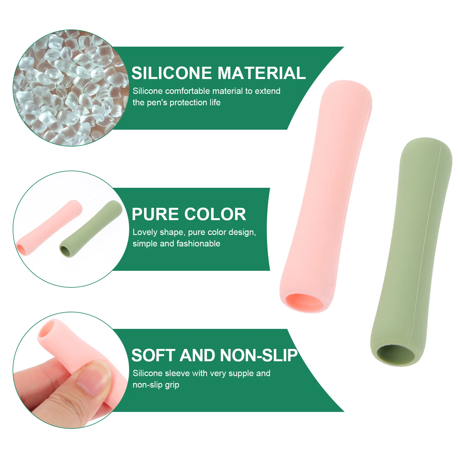 

6Pcs Touch Screen Pen Sleeve Silicone Protector Comfort Fit Anti Scratch Cover for Stylus Pencil 1 2 Fashionable Pen Accessory