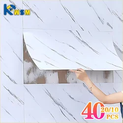 10-40PCS Marble Style Self-adhesive Floor Stickers Thickened Wear-resistant PVC Flooring Mats for Household Use Easy To Install