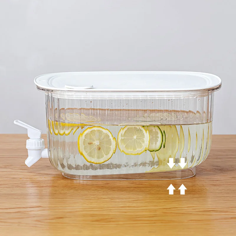 Bollitore freddo da 4 litri con rubinetto frigorifero di grande capacitร brocca d\'acqua distributore di bevande bottiglia di limonata secchio