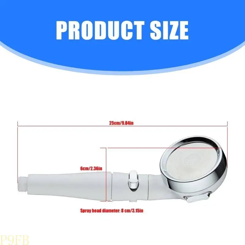 

P9FB Handheld Showerhead With Adjustable Sprayer and Innovative Air Pressures Enhancement for Low Water Pressures Area