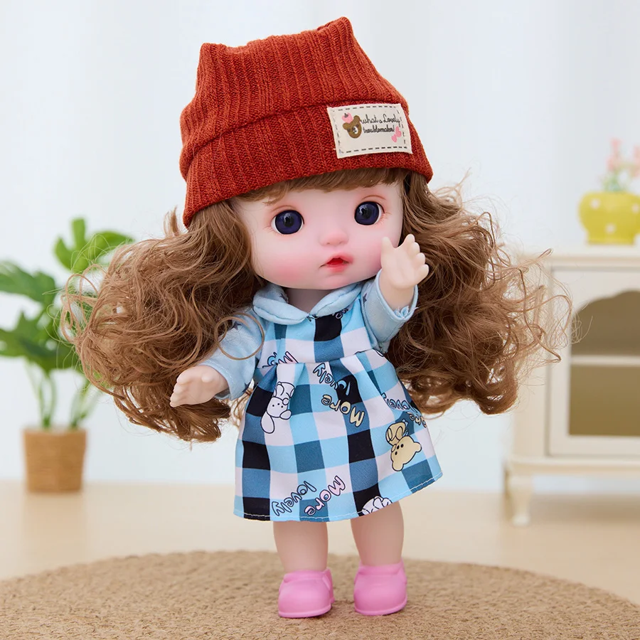

22cm Mini Vinyl Doll Exquisite Princess Dress Up Newborn Dolls Children Birthday Gift Educational Interactive Toys