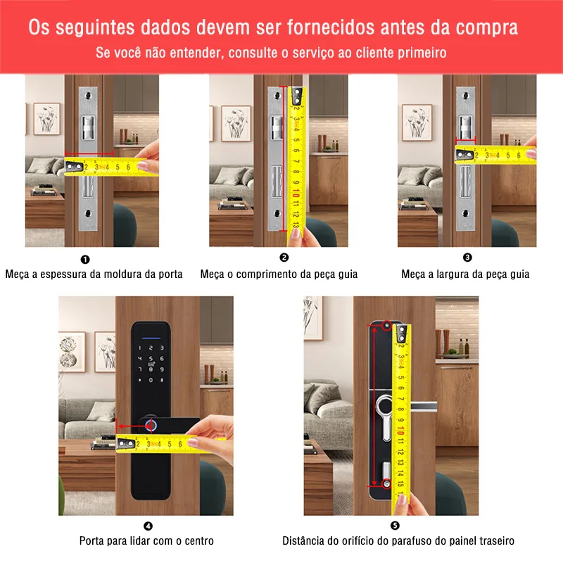 XSDTS Tuya WiFi Câmara Electronic Smart Door Lock, Impressão digital biométrica, Smart Card, Senha, Desbloqueio com chave, USB Emergency Charge