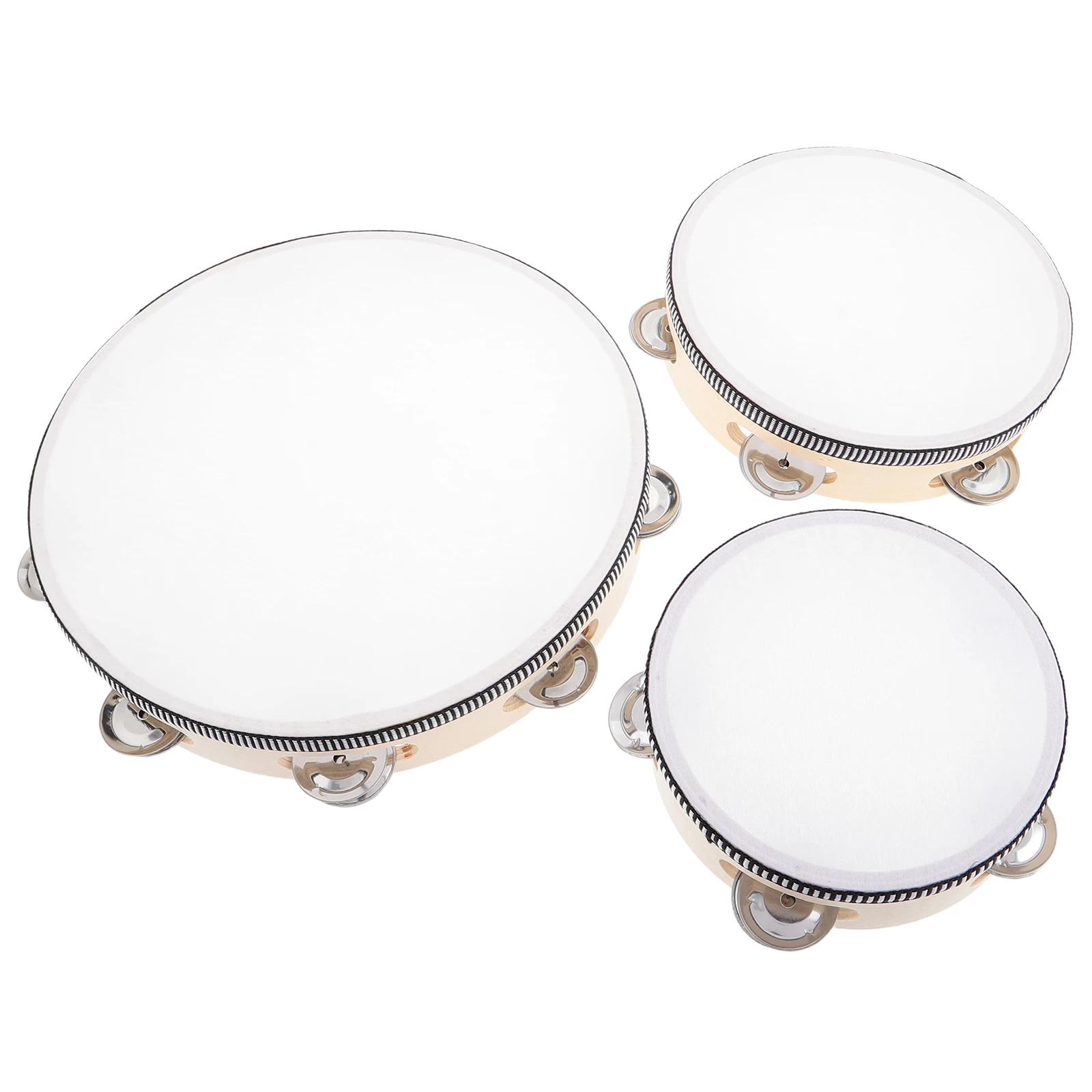

3 PCS Hand Drum Teaching Aids Clapping Tambourine Handheld Music Instruments for Kids