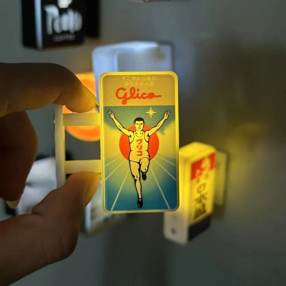 New Japanese Subway Station Signage Mini Refrigerator Sticker Coffee Shop Store Signboard Light Box HongKong Fridge Magnet