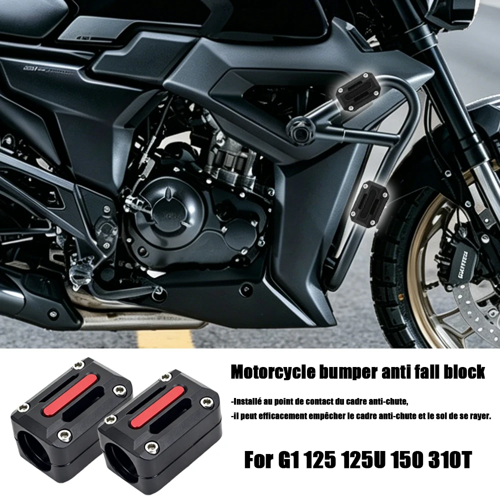For Zontes G1 125 ZT125 125U  310V/X/T/R Zt250 Motorcycle Protective Accessories Engine Guard Bumper Protection Block Crash Bar