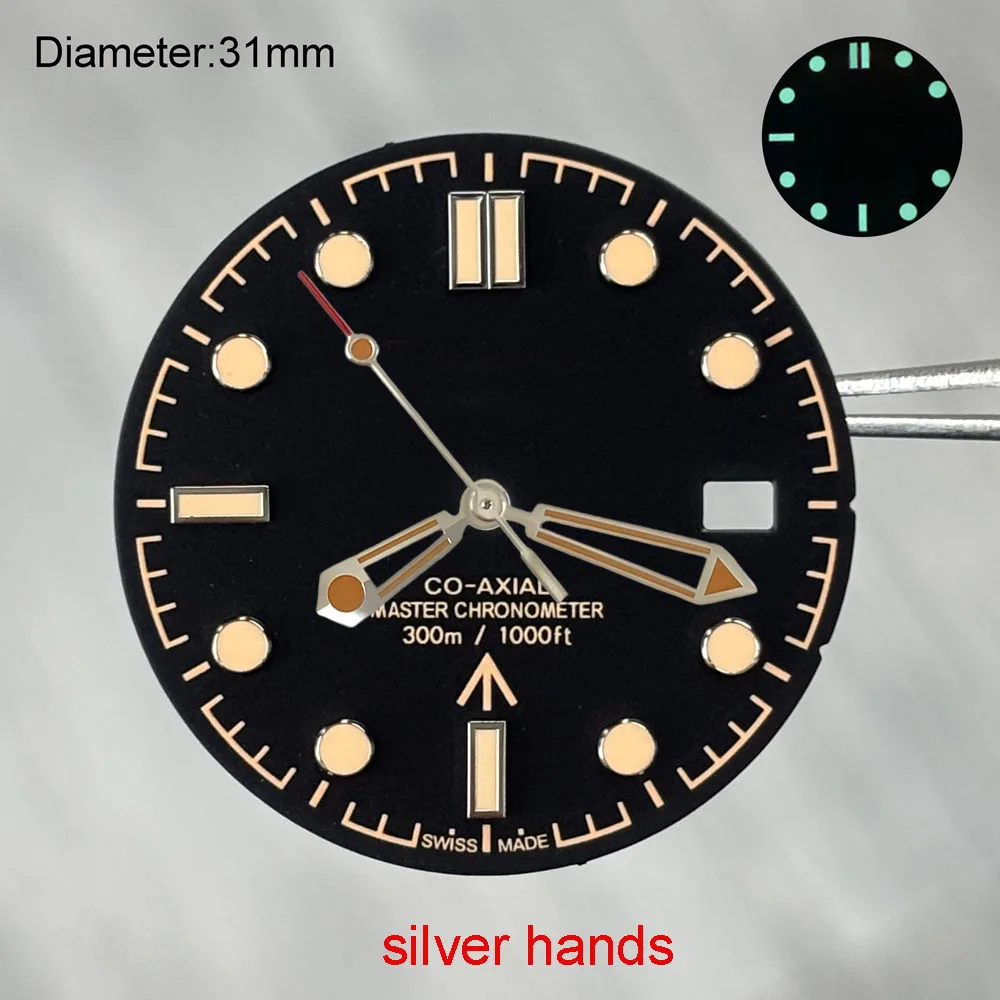 31mm NH35 S Logo Dial Vintage Yellow Sea Master S Dial for NH35