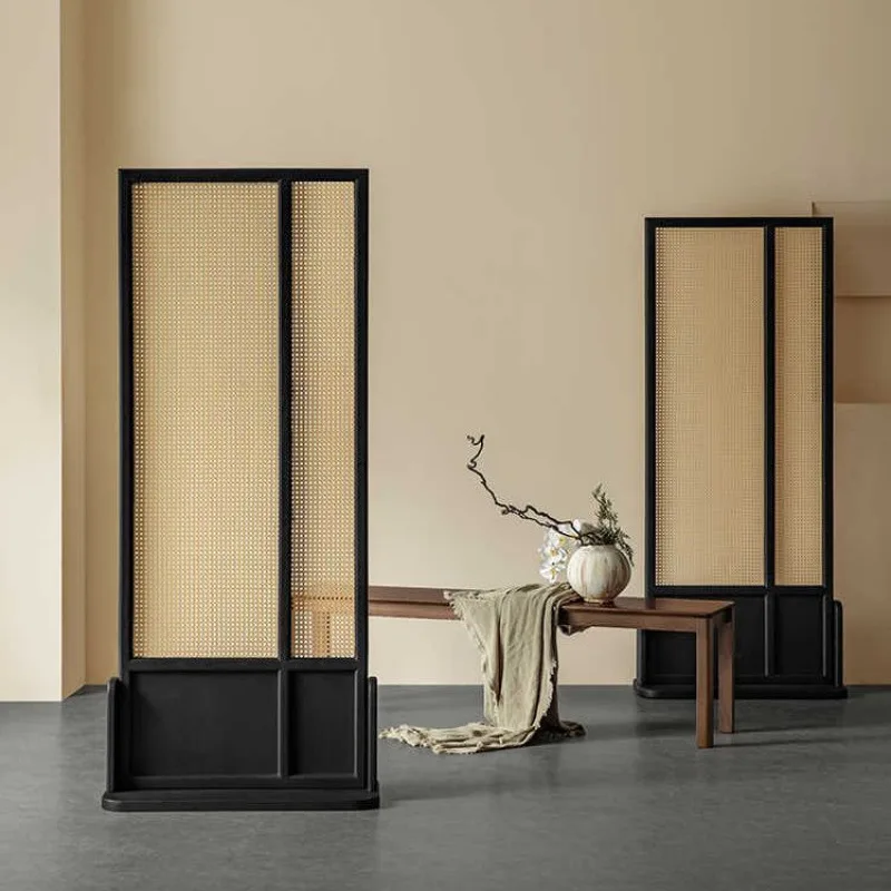New Chinese-style solid wood seat screen partition,  decoration FAS-level environmentally friendly