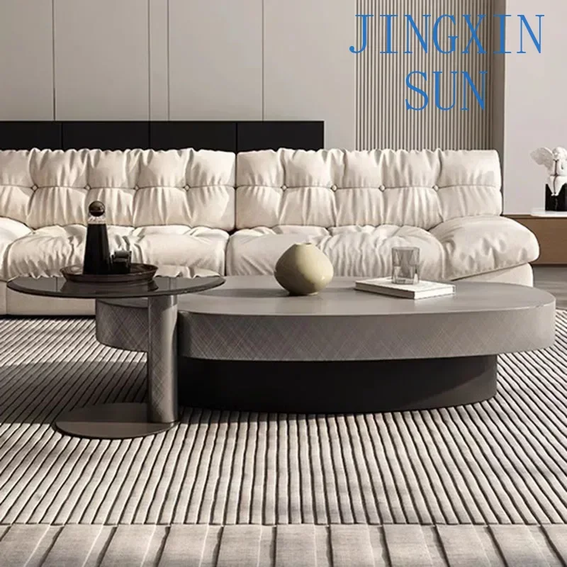 Irregular Minimalist Design Coffee Table Sets Glass Aesthetic Wooden Modern Coffee Table Low Floor Mesa Auxiliar Salon Furniture