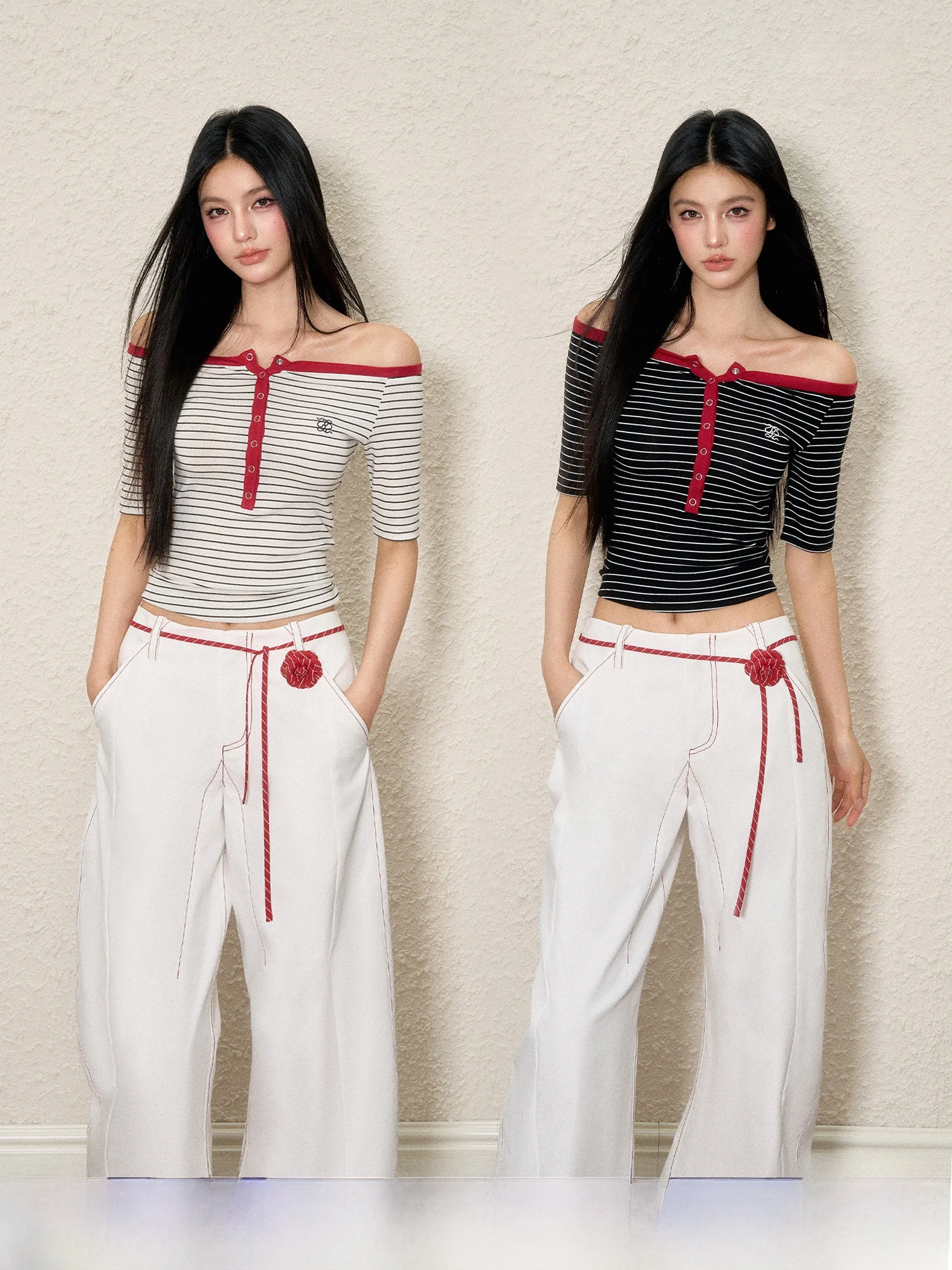 

AGAM Larsele шерстяной цвет в полоску на одно плечо, трикотажная футболка ort Sve, женский облегающий летний топ Moisture ng