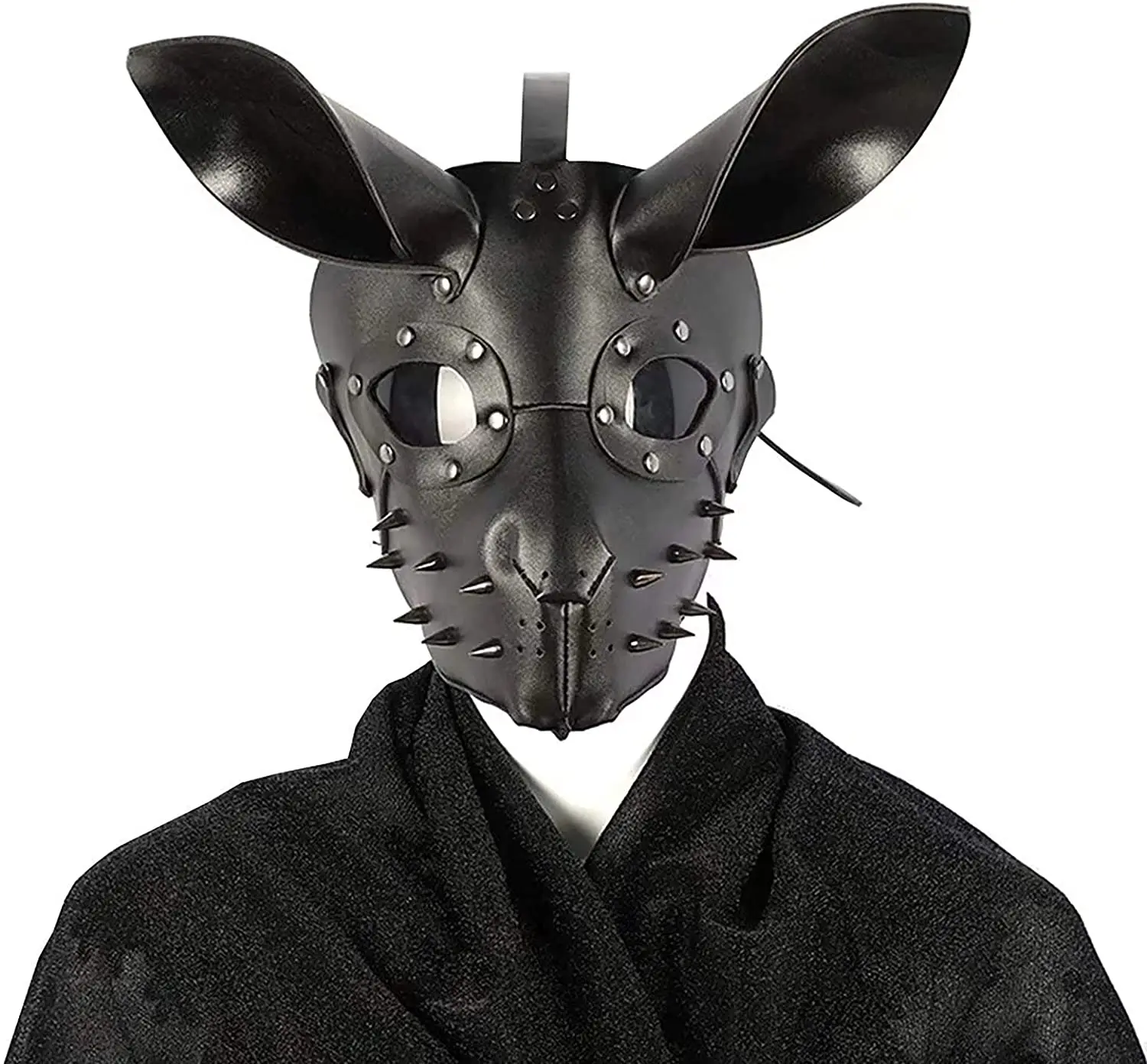 

Animal Half Face Mask for Women, Cosplay, Halloween Party, Leather Cat Mask, Sex Costume, Bunny Fox, Adult Masks