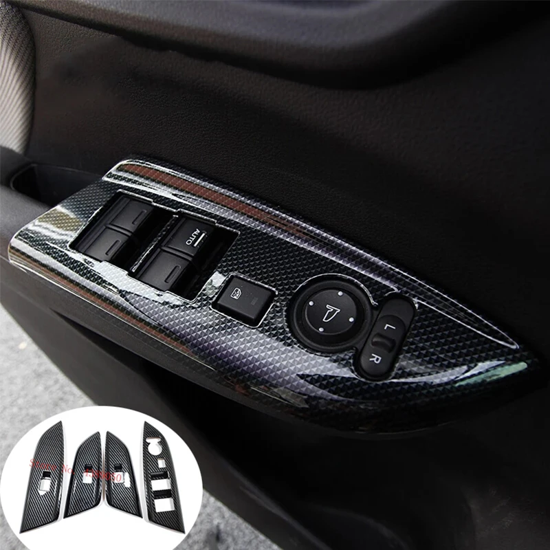 For Honda FIT JAZZ 2014 2015 2016 2017 2018 2019 ABS Carbon Car Door handle Steering wheel shift cover trim air conditioner vent