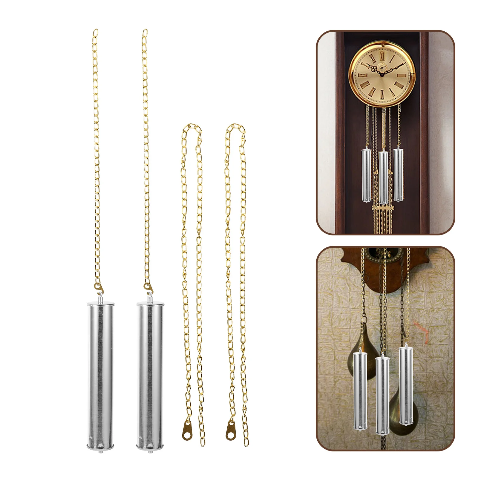 

1Set Iron Floor Clock Weight Decor Replacement Chain Part Vintage Chain Weight for Wall Clock Mechanism Supply