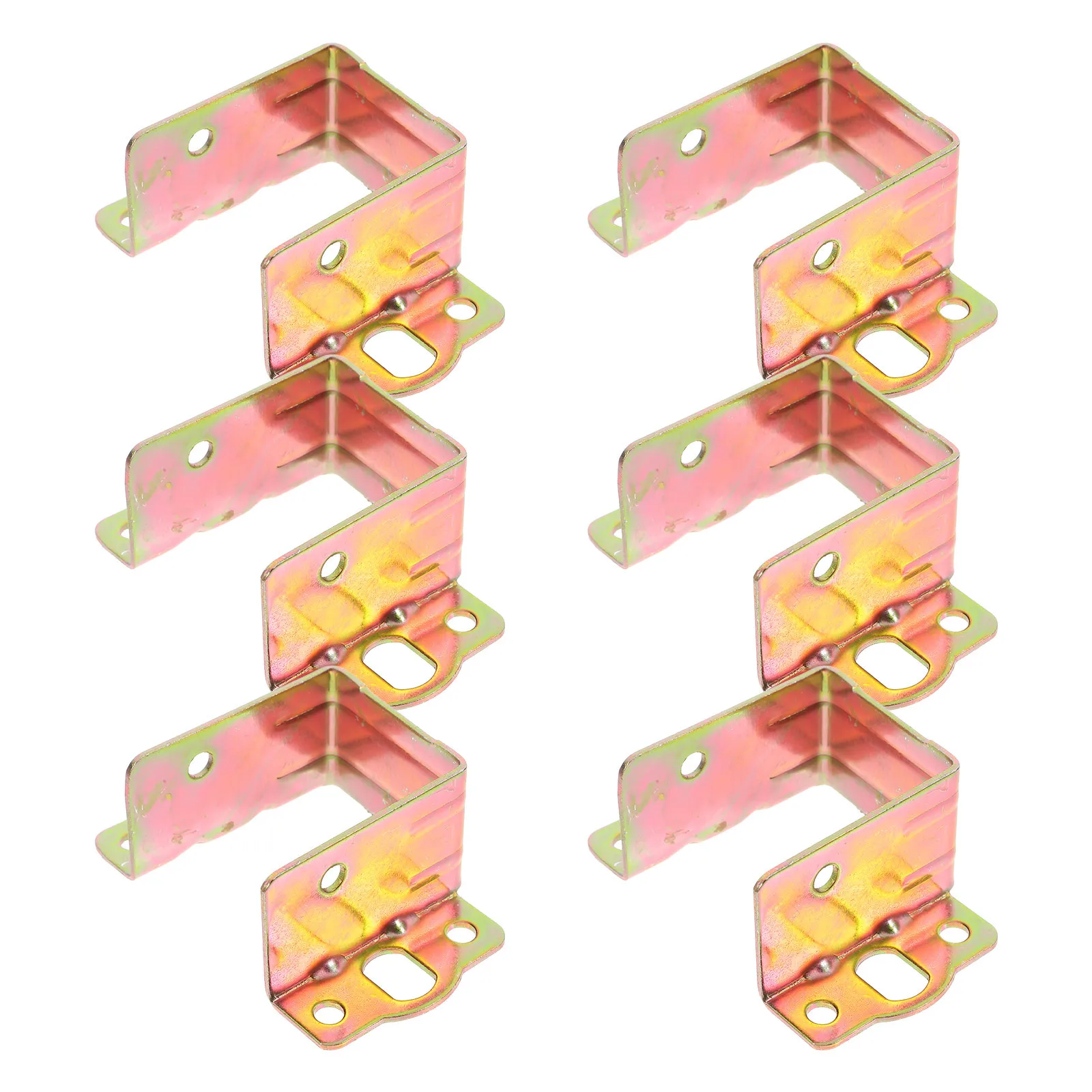 

6Pcs 35mm Width Bed Rail Bracket Heavy Duty Bed Frame Hardware Thickened U-Shaped Durable Iron Headboard Brackets