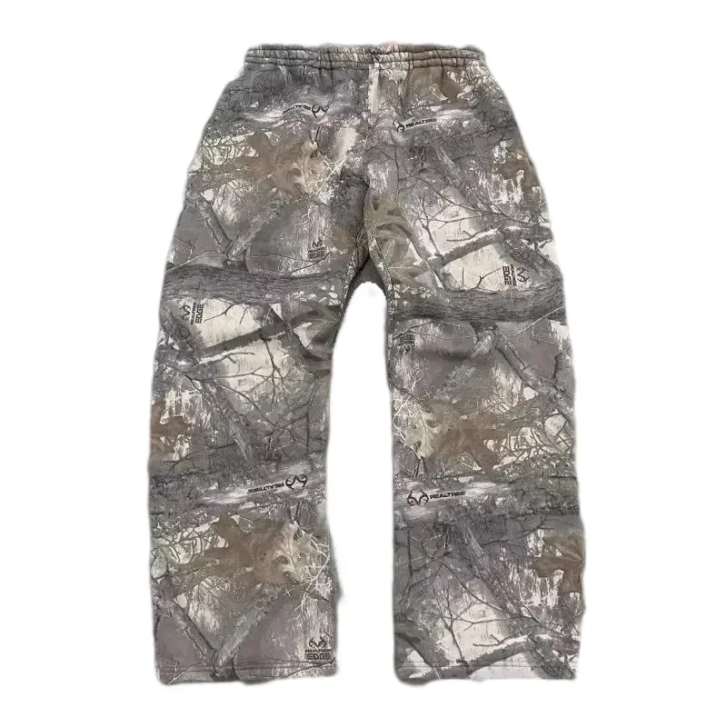 Y2k Autumn Sports Camouflage Sweatpants Suit Loose Casual Hip-hop Gothic Wide-leg Trousers for Men and Women Streetwear Pants