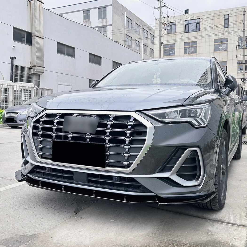 아우디 Q3 F3 TFSI TDI S-라인 2019-2024 자동차 앞 범퍼 립 스플리터 프론트 립 커버 스플리터 프로텍터 트림 썸네일 3
