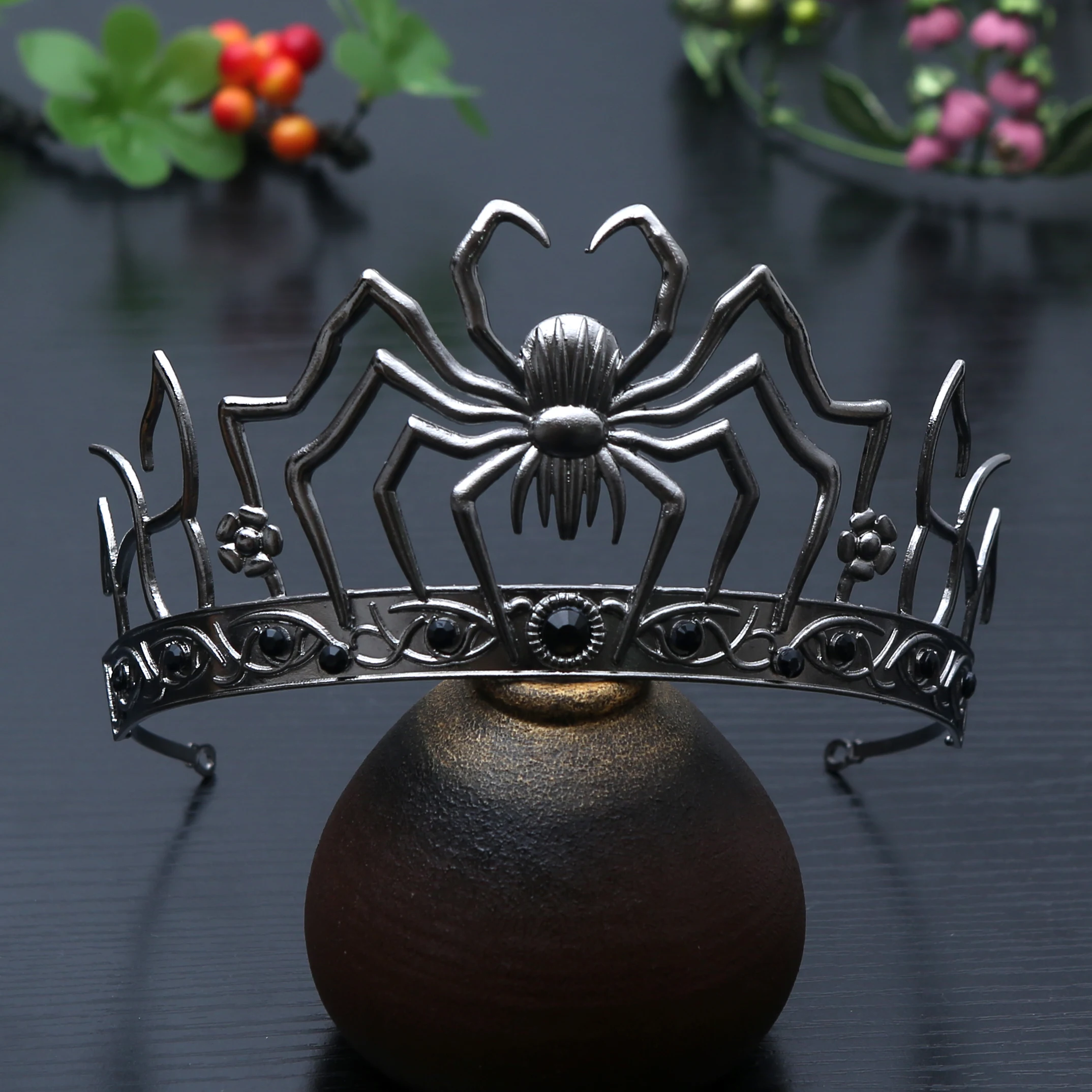 

Костюмы на Хэллоуин, головной убор с короной королевы черного паука, королевская корона, головной убор с темной лесной паутиной для женщин и девочек R