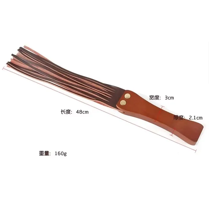 48CM Genuine Leather Handwork Make ,Leather Horse Whip for Horse Equestrian Paddle