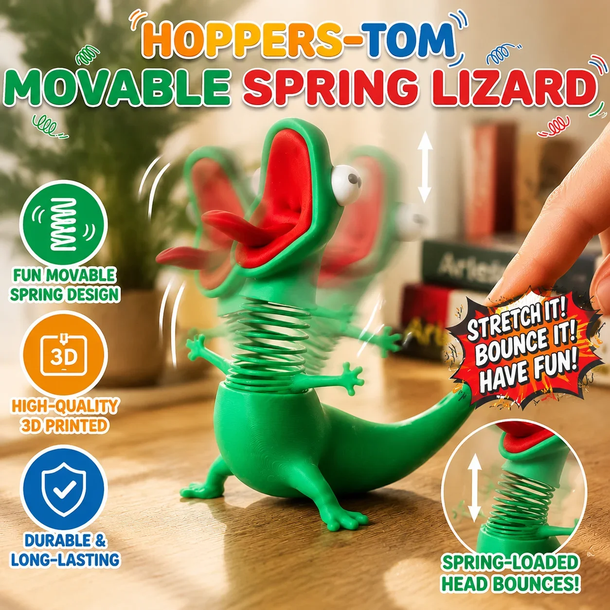 Animated Movie Merchandise 3D Printed Movable Spring Toy Funny Internet Celebrity Desk Decor Gift Pack