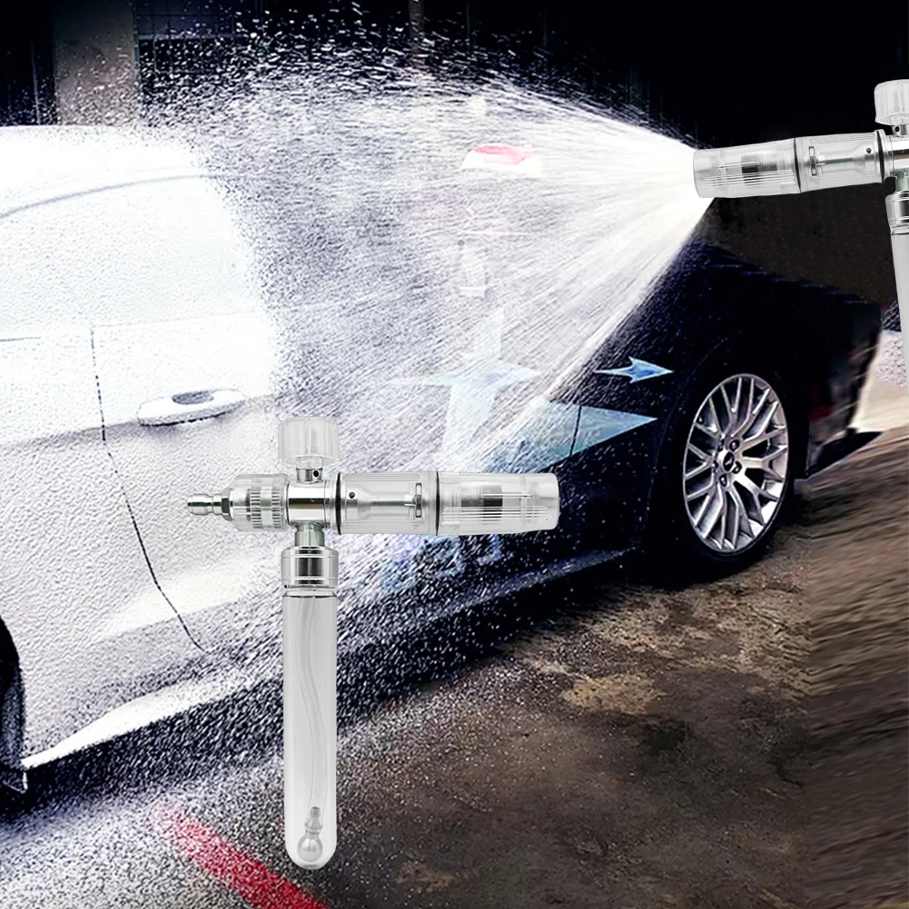 Pistol Semprot Tekanan 35ml dengan Konektor Cepat 1/4 Inci, Penyemprot Busa Cuci Mobil, Pot Semprot Busa yang Dapat Disesuaikan untuk Membersihkan Mobil dan SUV