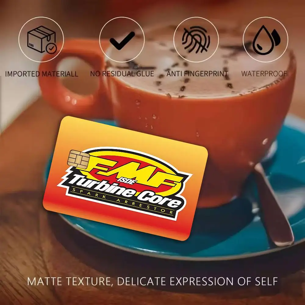 FMF Racing Logo Credit Card Skin Stickers No Adhesive Residue Water Proof for VISA Credit Card Subway Access Card