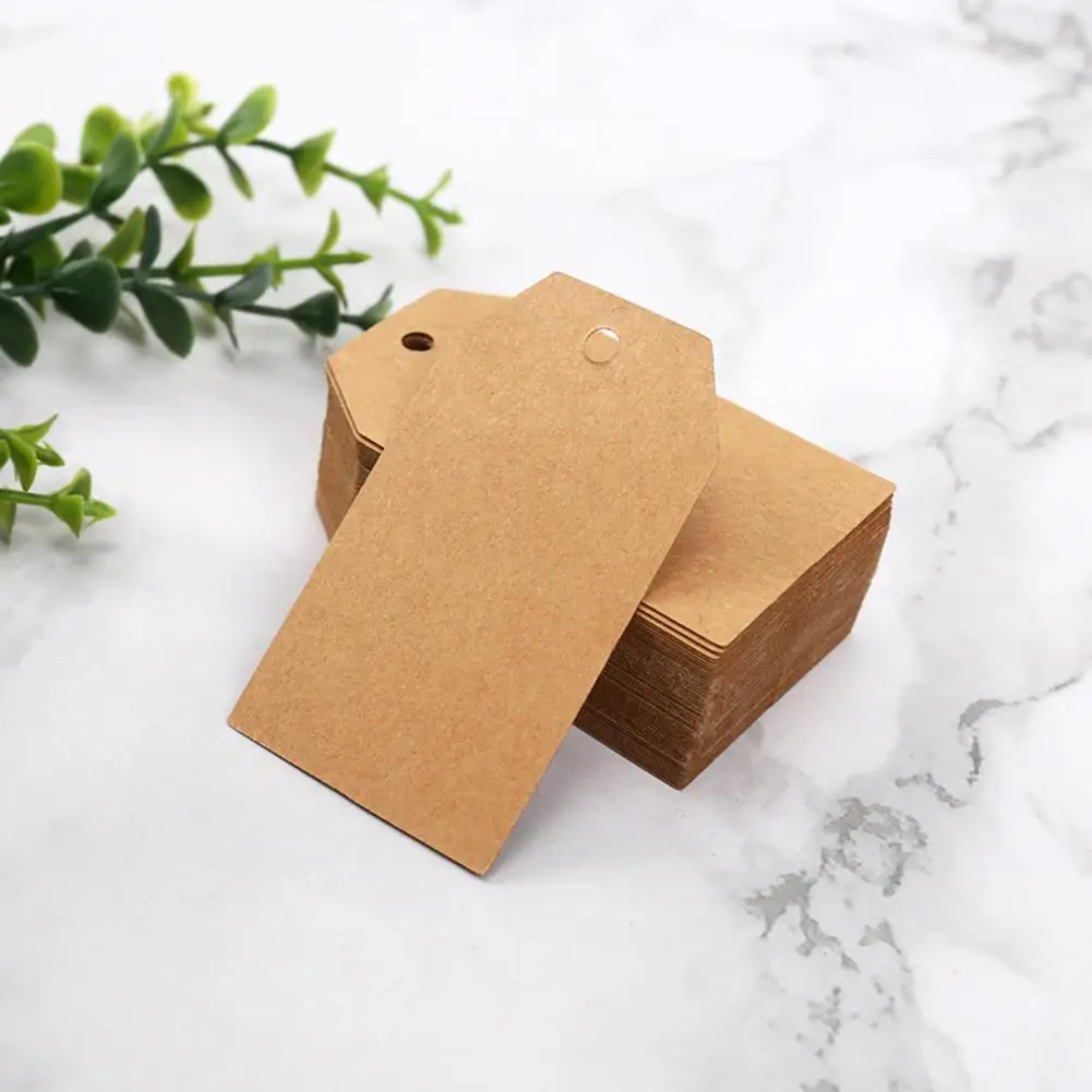 Mini Cards 100Pcs Creative Eco-friendly Lightweight  Blank Surface Thank You Cards Office Accessory