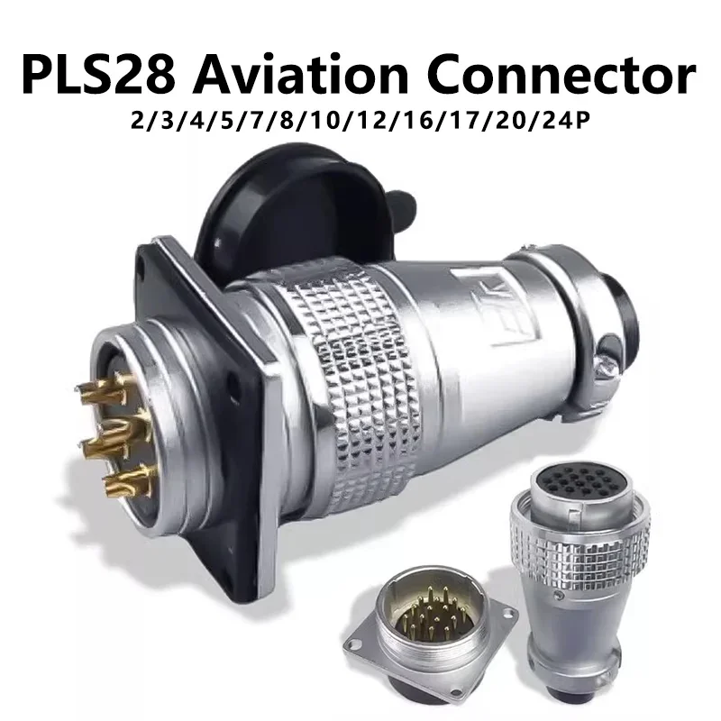 PLS28 P28-2/3/4/5/7/8/10/12/16/17/20/24/26 Pin Aviation Plug Male Female Connector WS28 Plug Socket Connector