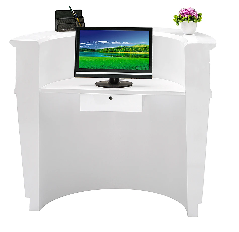 

*Customizable Modern MDF Reception Counter Front Desk for Office Building Hotels & Gyms-Office Furniture
