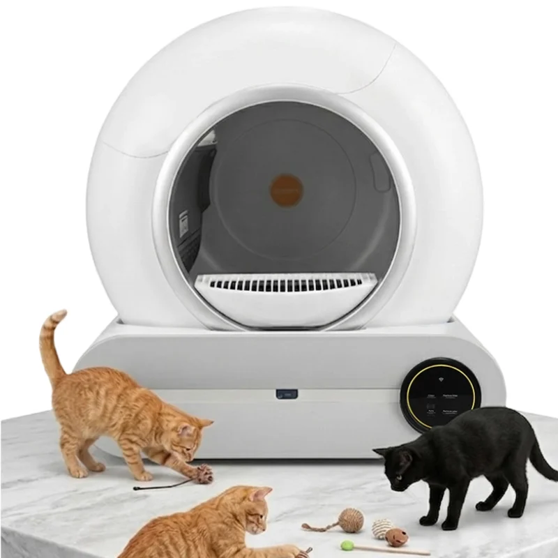 Bac à litière automatique intelligent pour chat avec capteur infrarouge, nettoyage automatique, contrôle par application, parfum ionique, toilette pour animaux, nouvelle version