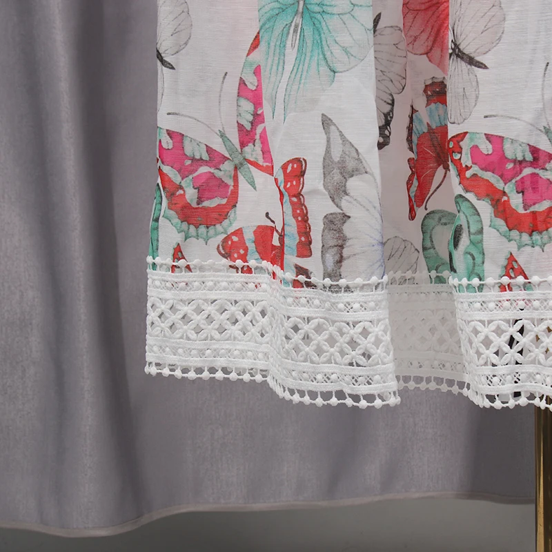 Kbq hit cor impressão emagrecimento maxi vestidos para mulheres gola lanterna manga cintura alta emendado faixas sheer vestido feminino novo