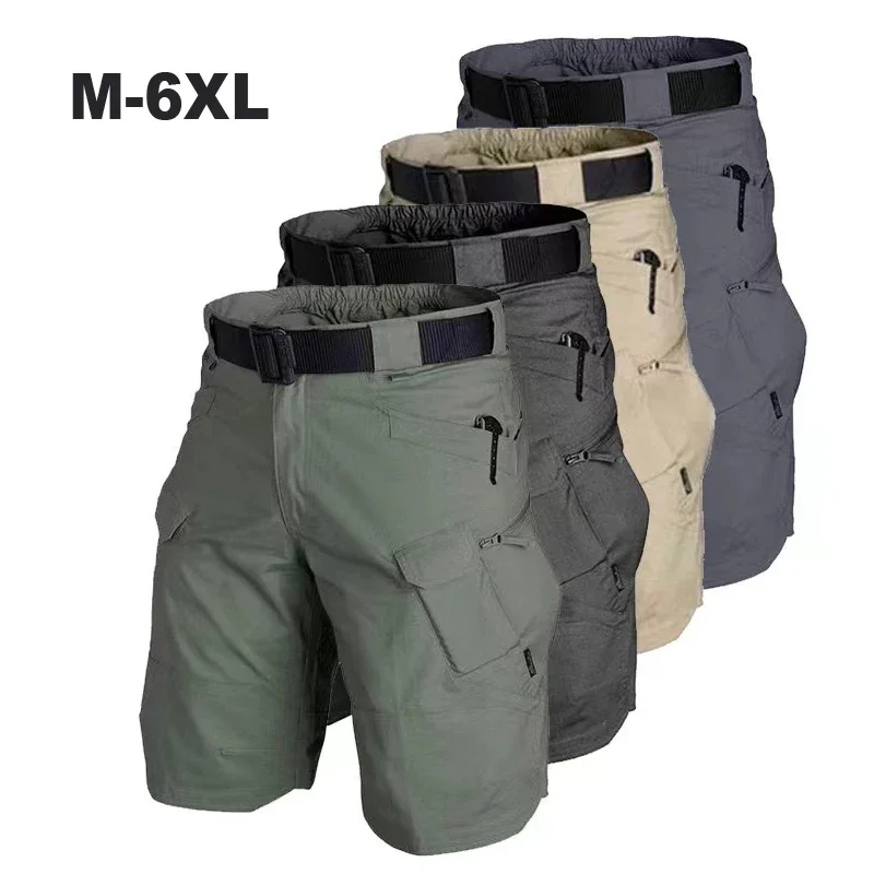 Men's Outdoor Cargo Tactical Shorts Summer Waterproof Urban Combat Shorts Trekking Camping Hiking Climbing Panttdoor Sports