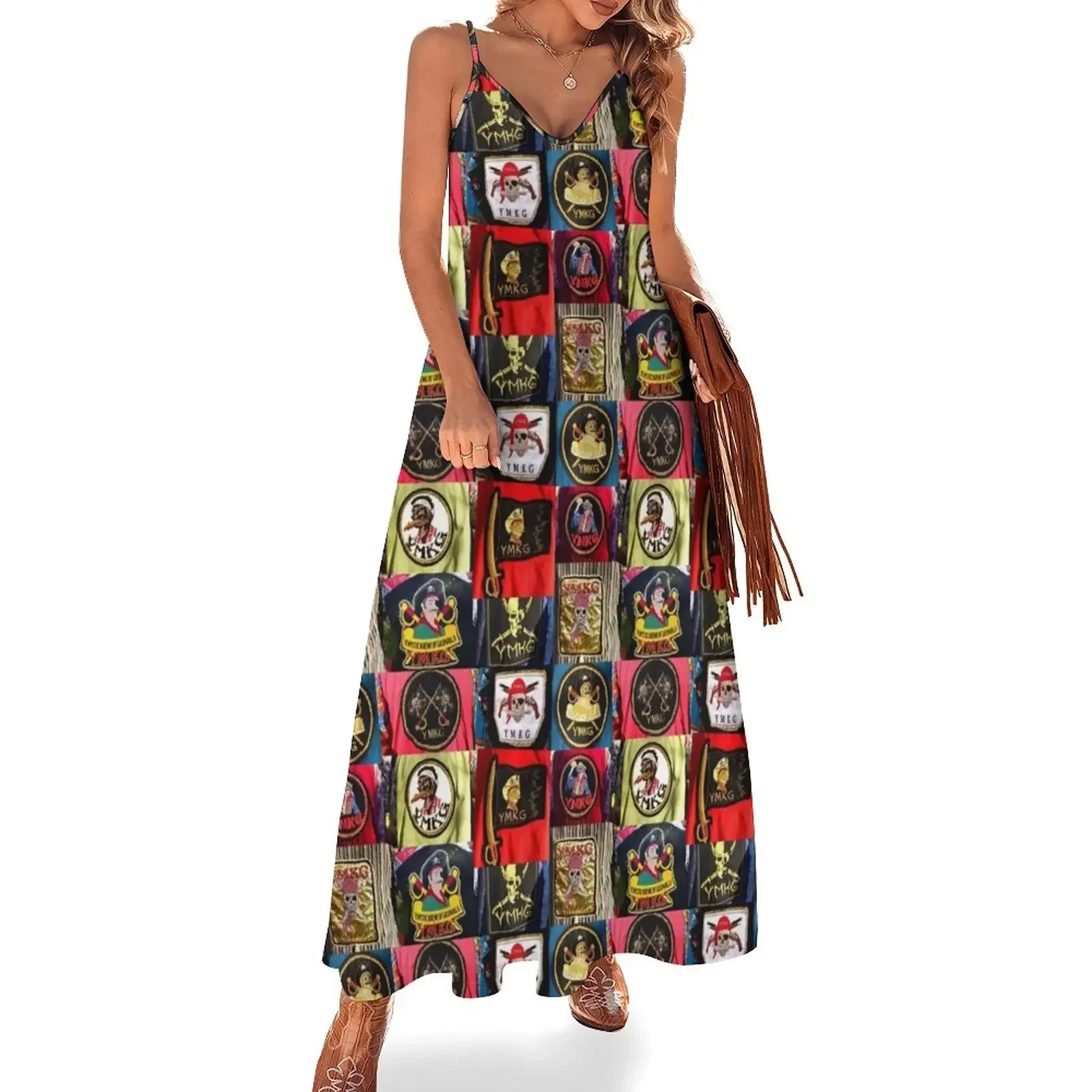 

Gasparilla pirate patches Sleeveless Dress Casual dresses elegant women's sets Dress