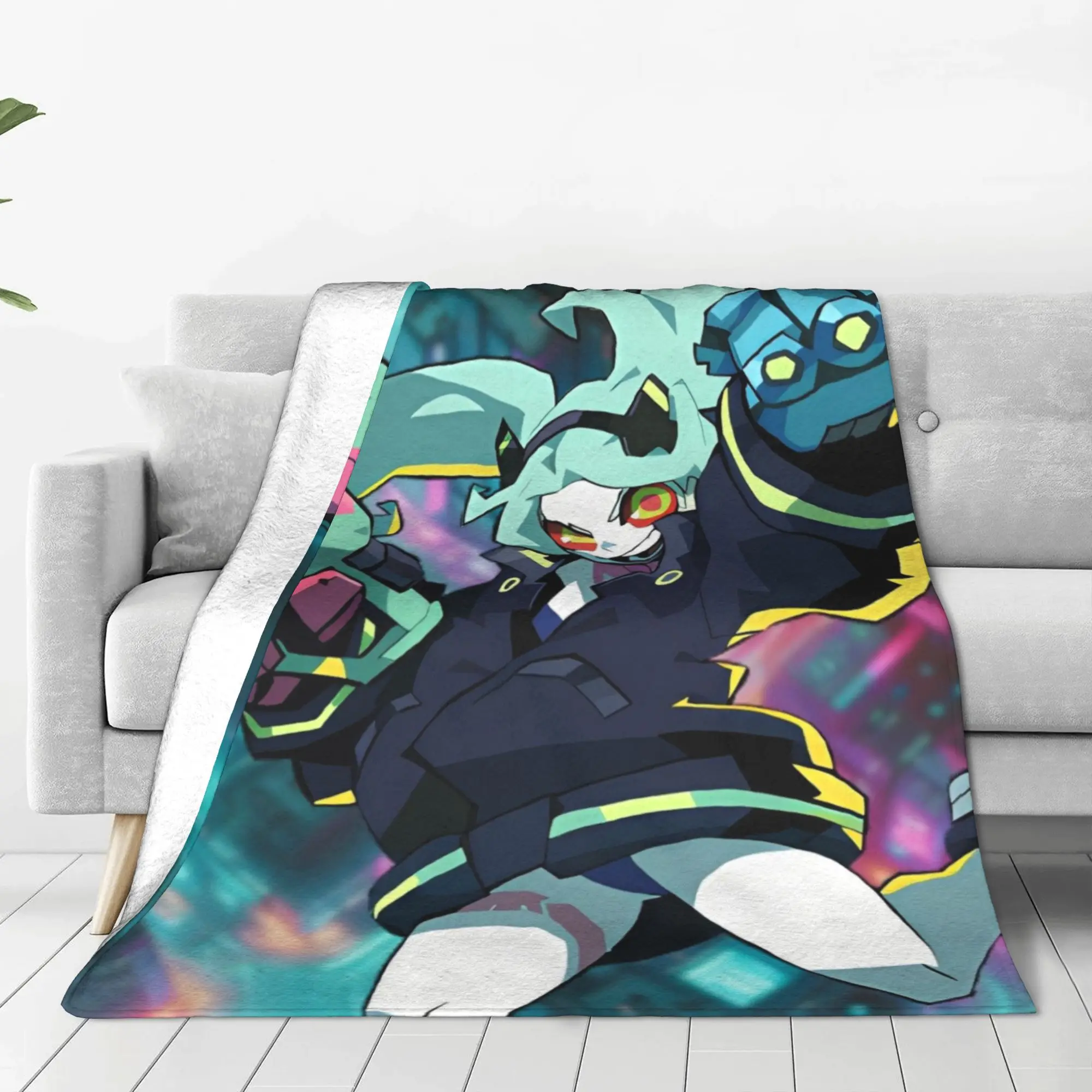 rebecca Cyberpunk Edgerunners Blanket Autumn/Winter  Breathable Lightweight Throw Blankets For Car Travel  Plush Thin Quilt