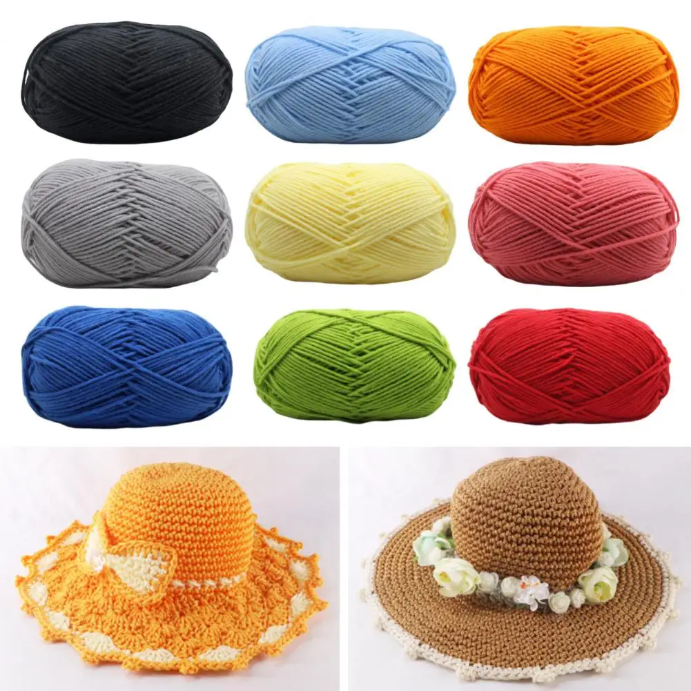 4Ply Milk Cotton Thickness Line Crochet Yarn Knitting Wool Yarn Professional Ultra Soft Needlework DIY Crochet Knitted Yarn