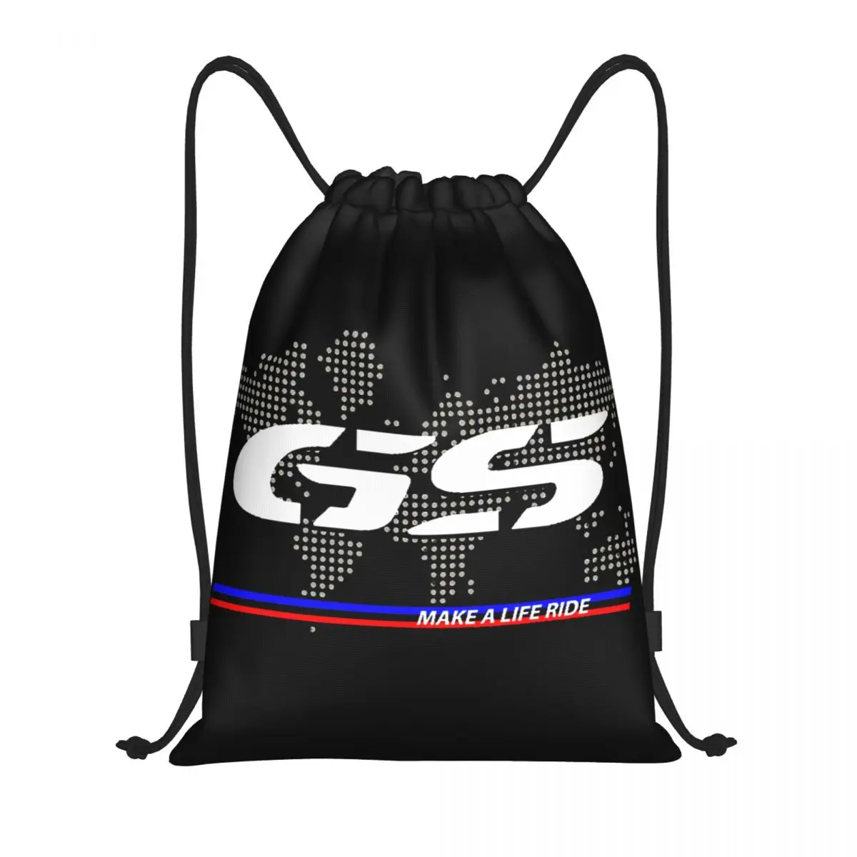 Gs Kaart Motorfiets Avontuur Drawstring Tas Vrouwen Heren Draagbare Sport Gym Sackpack Endurance Training Rugzakken