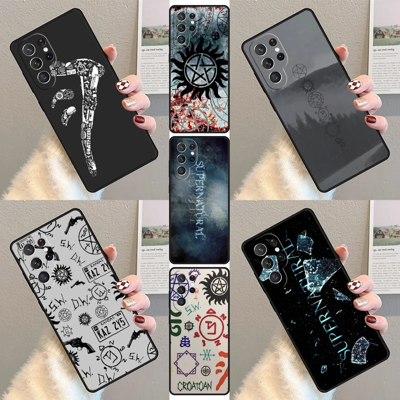 

Supernatural Symbol Phone Case For Samsung Galaxy S25 S23 S30 S21 S20 FE S24 S22 Ultra Note 10 20 Plus Silicone Cover lite