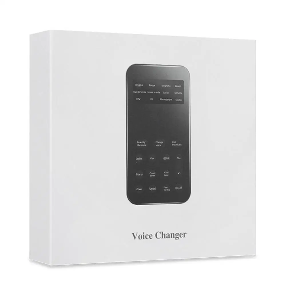 New Voice Changer Mini Portable 8 Voice Changing Modulator with Adjustable Voice Functions Phone Computer Sound Card Mic Tool