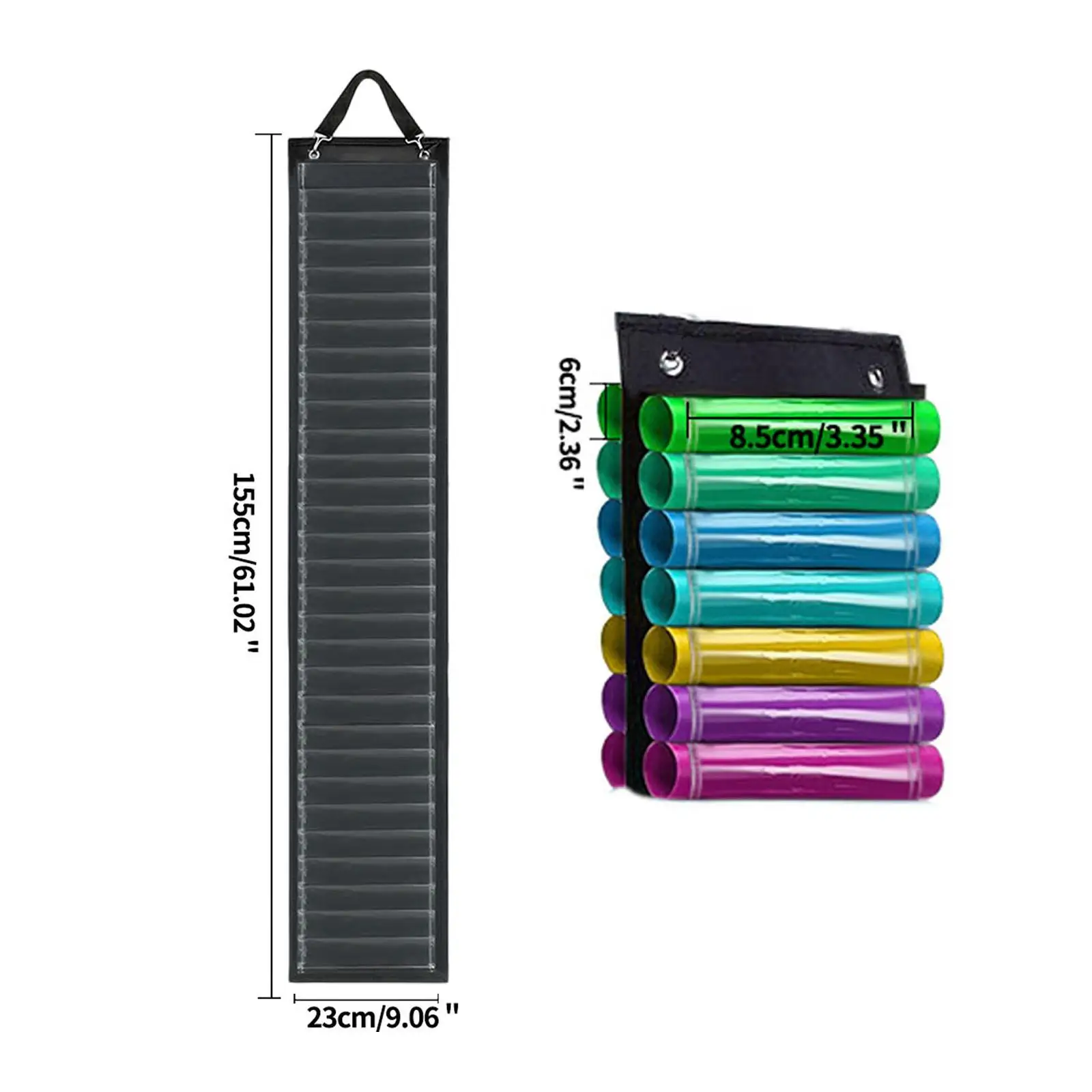 공예실 보관을 위한 60칸의 휴대용 비닐 정리함