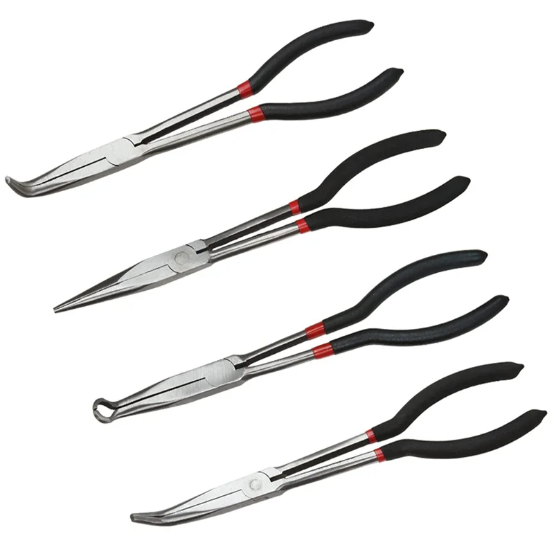 Acessórios para alicates ABKL Alicate de ponta longa de 11 polegadas inclui alicate reto, 45 graus, 90 graus e tipo O